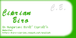 ciprian biro business card